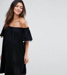 Платье с помпонами ASOS Maternity - Черный