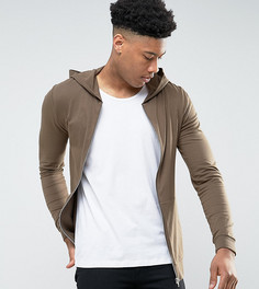 Худи коричневого цвета в обтяжку ASOS TALL - Коричневый