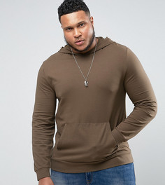 Легкий облегающий худи коричневого цвета ASOS PLUS - Коричневый