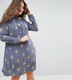 Свободное платье с цветочным принтом ASOS CURVE - Мульти