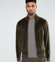 Велюровая спортивная куртка ASOS TALL - Зеленый