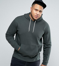 Худи цвета хаки ASOS PLUS - Зеленый
