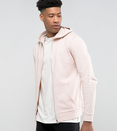 Розовый худи на молнии ASOS TALL - Розовый