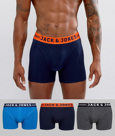 Набор из 3 боксеров-брифов с контрастным поясом Jack &amp; Jones - Мульти