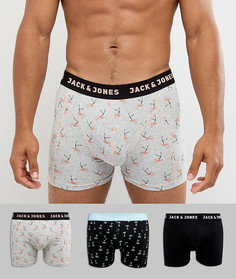 Комплект из 3 пар боксеров-брифов с принтом Jack &amp; Jones - Мульти
