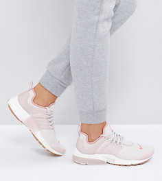 Розовые кожаные кроссовки Nike Air Presto Premium - Розовый