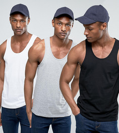 3 майки ASOS TALL - СКИДКА - Мульти