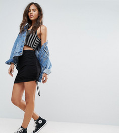 Трикотажная мини-юбка ASOS TALL - Черный