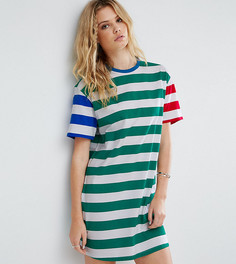 Платье-футболка в полоску ASOS TALL - Мульти