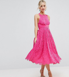 Кружевное платье миди для выпускного ASOS PETITE SALON - Мульти
