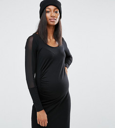 Платье с сетчатыми вставками Noppies Maternity - Черный