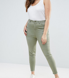 Выбеленные джинсы скинни New Look Curve - Зеленый
