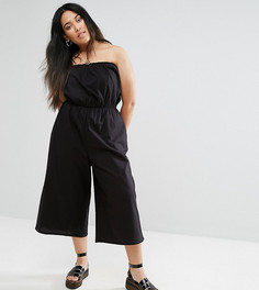Хлопковый комбинезон-бандо ASOS CURVE - Черный