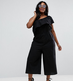 Хлопковый комбинезон на одно плечо ASOS CURVE - Черный