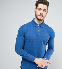 Серая меланжевая футболка-поло с длинными рукавами Jack Wills Staplecross - Синий