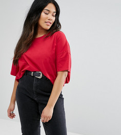 Свободная футболка ASOS CURVE - Красный