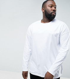Оверсайз-лонгслив ASOS PLUS - Белый