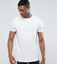 Длинная футболка с круглым вырезом ASOS TALL - Белый