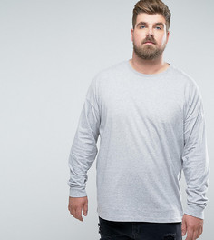 Оверсайз-лонгслив ASOS PLUS - Серый