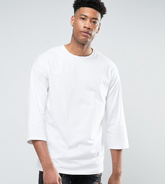 Oversize-лонгслив с рукавами 3/4 ASOS TALL - Белый