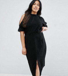 Платье с открытыми плечами ASOS CURVE - Черный