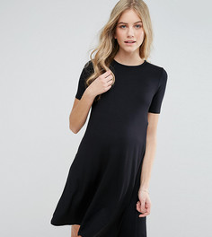 Свободное платье с короткими рукавами ASOS Maternity - Черный