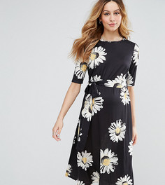 Платье миди с цветочным принтом ASOS Maternity - Мульти