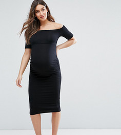 Платье с открытыми плечами ASOS Maternity - Черный