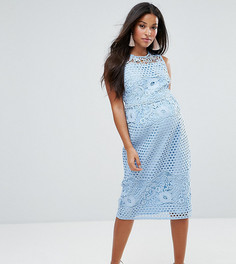 Кружевное премиум-платье ASOS Maternity - Синий