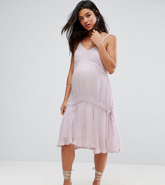 Выбеленный сарафан миди ASOS Maternity - Фиолетовый