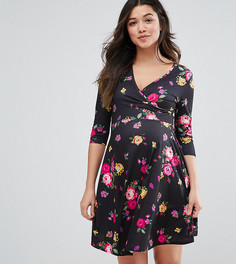Платье с запахом и мелким цветочным принтом для кормящих мам ASOS Maternity - Мульти