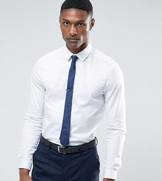 Белая зауженная рубашка из сатина ASOS TALL Wedding - Белый