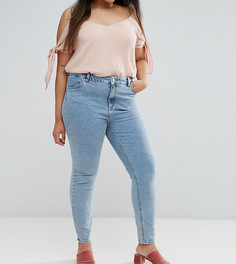 Выбеленные джинсы скинни с классической талией ASOS CURVE LISBON - Синий