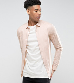 Розовая приталенная рубашка ASOS TALL - Розовый