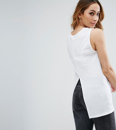 Топ в рубчик с разрезом на спине ASOS Maternity - Белый