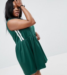 Свободное платье в спортивном стиле ASOS CURVE - Зеленый