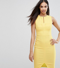 Структурированное платье-футляр с декоративными швами Vesper - Желтый