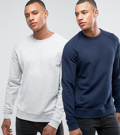 2 свитшота (темно-синий, серый) ASOS - СКИДКА 15 - Мульти