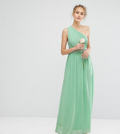 Платье макси на одно плечо с отделкой TFNC WEDDING - Зеленый