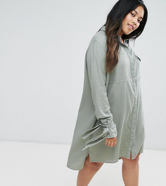 Платье-рубашка в стиле casual от ASOS CURVE - Синий