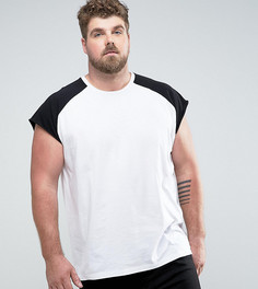 Оверсайз-футболка с необработанными краями ASOS PLUS - Белый