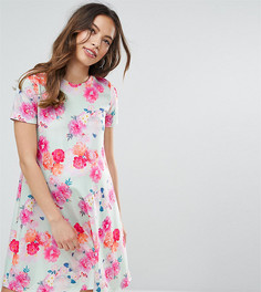 Свободное платье с цветочным принтом ASOS Maternity PETITE - Мульти