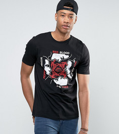 Футболка с принтом Red Hot Chilli Peppers ASOS TALL - Черный