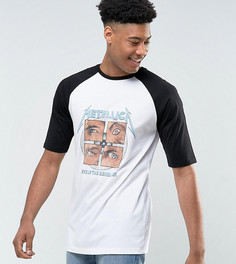 Футболка с рукавами реглан и принтом ASOS TALL - Белый