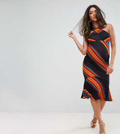 Платье в яркую шевронную полоску ASOS Maternity - Мульти