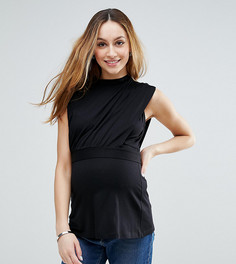 Топ с высокой горловиной ASOS Maternity NURSING - Черный