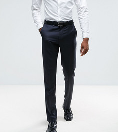 Брюки узкого кроя из 100% шерсти ASOS TALL - Темно-синий