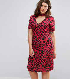Платье с леопардовым принтом Pink Clove - Мульти