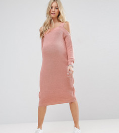 Платье с вырезами на плечах ASOS Maternity - Розовый