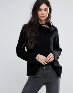 Шерстяной джемпер Free People Sidewinder - Черный